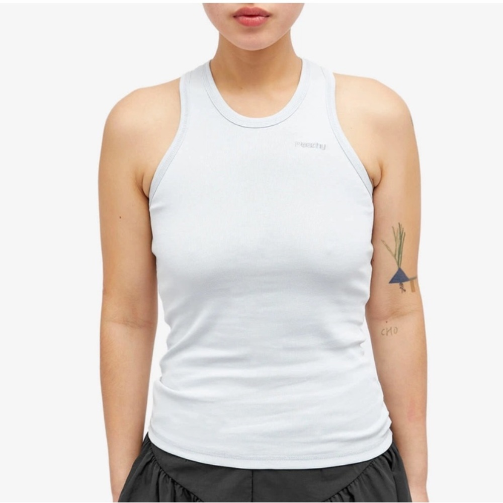 Peachy Den Carrie Vest Tank Ice Blue